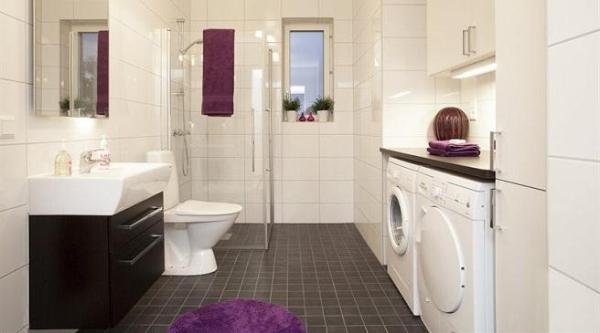 Where to put the washing machine - Put the washing machine in the bathroom 