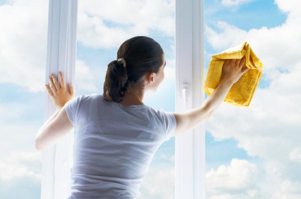 How to clean glass with a steam cleaner - Step 1