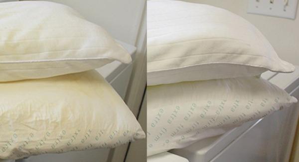 How to whiten pillows - Step 7