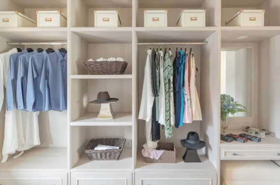 How to organize a built-in closet